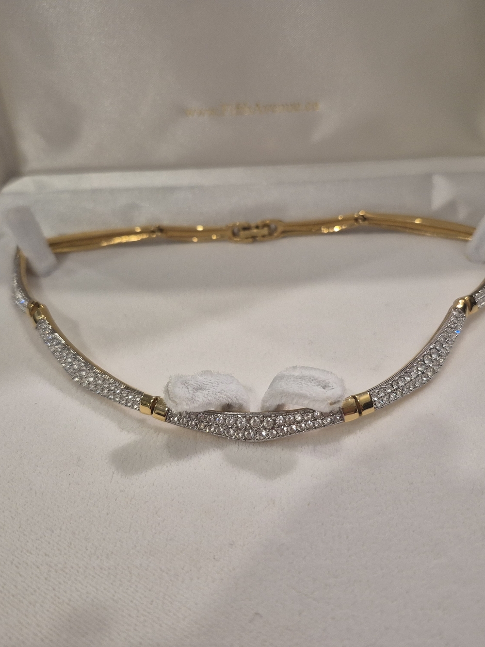 Fifth Avenue Collection Necklace. Gold And Rhinestone.